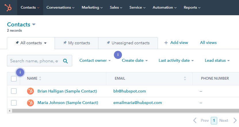 crm gatis - programma gestione clienti - pizero design - 2