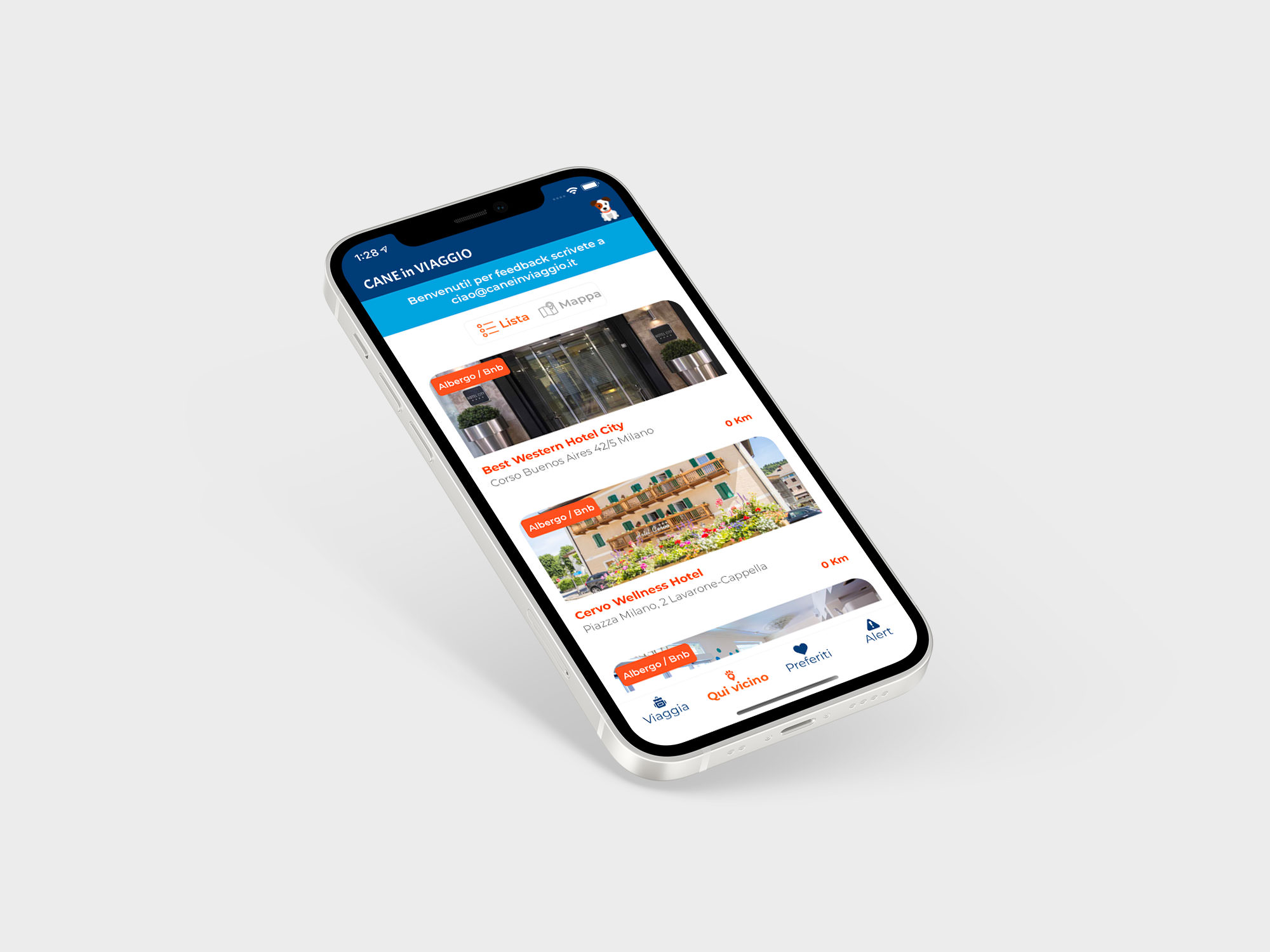 cane in viaggio app hotel strutture ristoranti